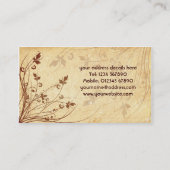 Carte de visite floral de monogramme (Dos)