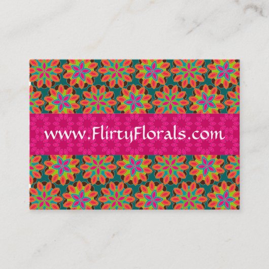 Carte de visite floral de motif (Devant)