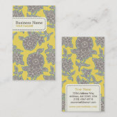 Carte de visite floral de motif (Devant / Derrière)