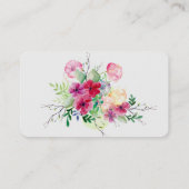 Carte de visite Floral de pays personnalisé (Dos)