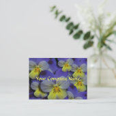Carte de visite floral de pensée (Debout devant)