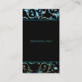 Carte de visite Floral de perle Turquoise (Dos)
