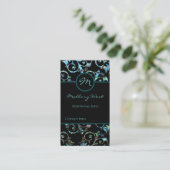 Carte de visite Floral de perle Turquoise (Debout devant)