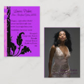 Carte de visite floral de reconstitution (Devant / Derrière)