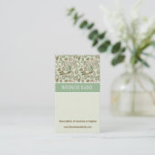 Carte de visite floral de règlage de damassé (Debout devant)