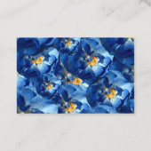 Carte de visite floral de roses bleus (Dos)