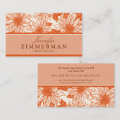 Carte de visite floral de Tangerine (Devant / Derrière)