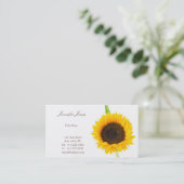 Carte de visite floral de tournesol (Debout devant)
