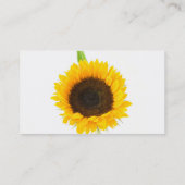 Carte de visite floral de tournesol (Dos)
