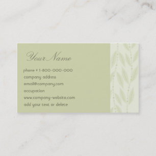 Carte de visite floral de vigne