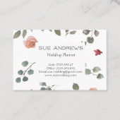 Carte de visite floral de wedding planner (Devant)