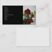 Carte de visite floral décoratif (Devant / Derrière)