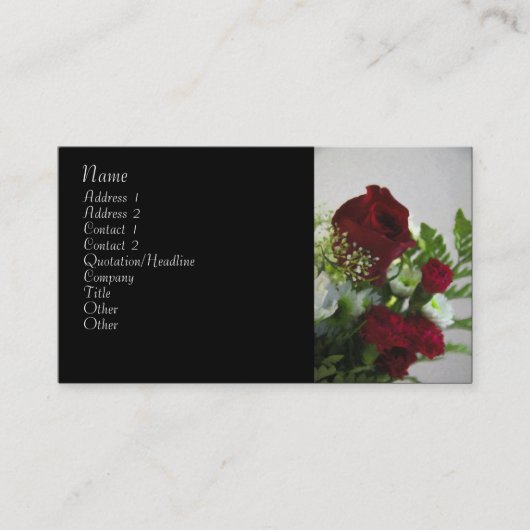 Carte de visite floral décoratif (Devant)