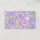 Carte de visite floral des Irises à poils violets (Dos)