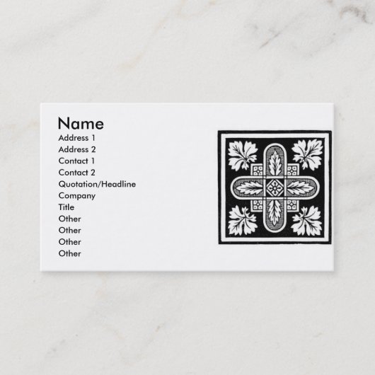 Carte de visite Floral Design (Devant)