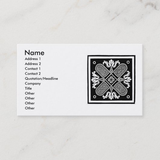 Carte de visite Floral Design (Devant)
