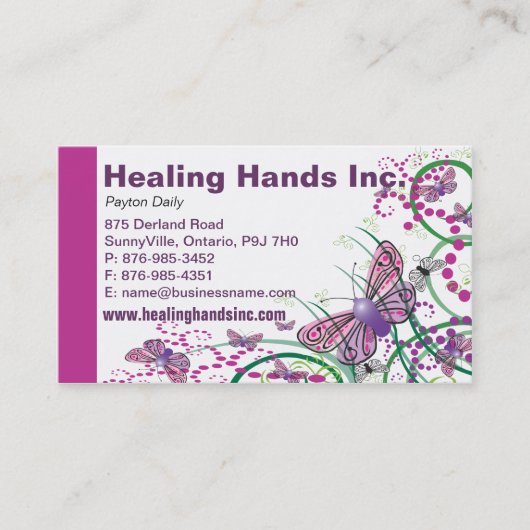 Carte de visite floral Design-1 (Devant)