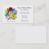 Carte de visite floral d'étoile orientale (Devant / Derrière)