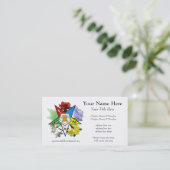 Carte de visite floral d'étoile orientale (Debout devant)