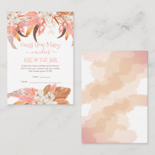 Carte De Visite Floral Devinez combien de bonbons dans la Jar Game