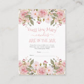 Carte De Visite Floral Devinez combien de bonbons dans la Jar Game (Devant)