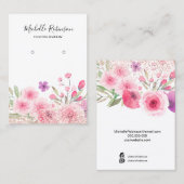 Carte De Visite Floral display in pastel colors (Devant / Derrière)