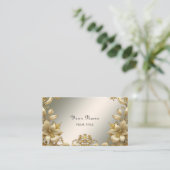 Carte de visite Floral d'or (Debout devant)