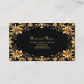 Carte de visite Floral d'or (Dos)