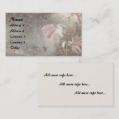 Carte de visite floral d'orchidée d'oiseau de (Devant / Derrière)