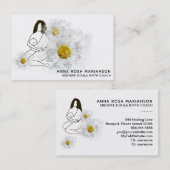 Carte De Visite *~* Floral Doula Naissance d'une sage-femme Grosse (Devant / Derrière)