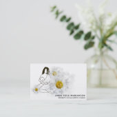 Carte De Visite *~* Floral Doula Naissance d'une sage-femme Grosse (Debout devant)