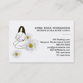 Carte De Visite *~* Floral Doula Naissance d'une sage-femme Grosse (Dos)