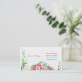 Carte De Visite Floral élégant (Debout devant)