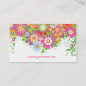 Carte De Visite Floral élégant (Dos)