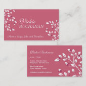 Carte de visite floral élégant (Devant / Derrière)