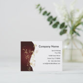 Carte De Visite Floral élégant (Debout devant)