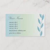 Carte de visite floral élégant (Dos)