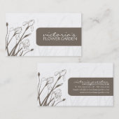 Carte de visite floral élégant (Devant / Derrière)
