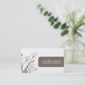 Carte de visite floral élégant (Debout devant)