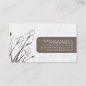Carte de visite floral élégant (Dos)