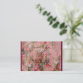 Carte de visite floral élégant (Debout devant)