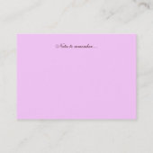 Carte de visite floral élégant (Dos)