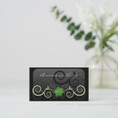 Carte de visite floral élégant de décor (Debout devant)