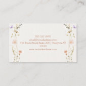 Carte De Visite Floral élégant et minimal (Dos)