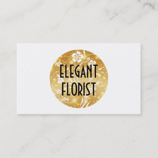 Carte De Visite Floral et étincelle (Devant)