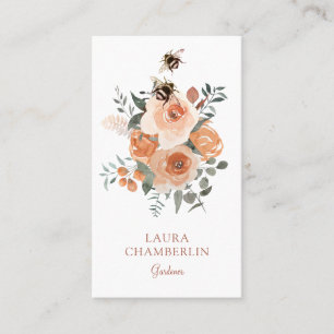 Carte de visite Floral Et Gardener Des Abeilles