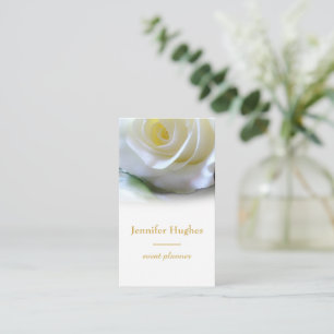 Carte De Visite Floral Event Planner Rose blanche