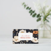 Carte De Visite Floral Fleur sauvage élégant moderne (Debout devant)