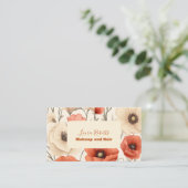 Carte De Visite Floral Fleur sauvage élégant moderne (Debout devant)