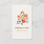 Carte De Visite Floral Fleur sauvage rétro (Devant)